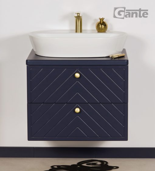 navy blue bathroom vanity unit