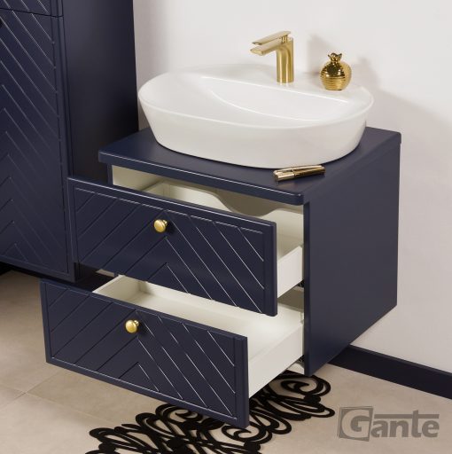 navy blue bathroom vanity unit