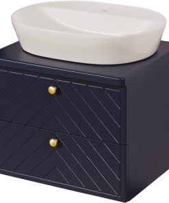 navy blue bathroom vanity unit