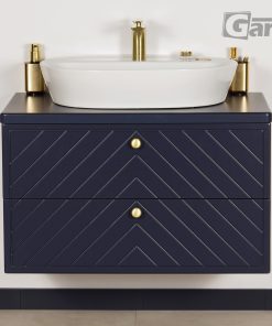 navy blue bathroom vanity unit