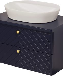 navy blue bathroom vanity unit