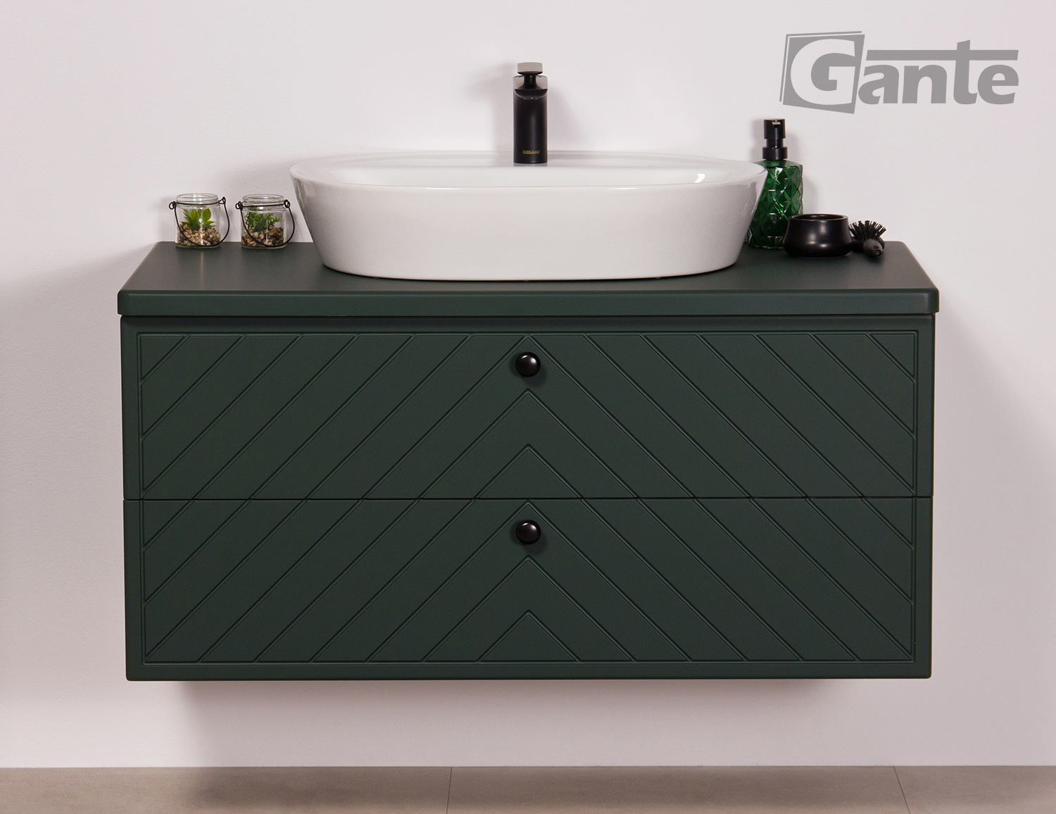 green herringbone pattern furniture