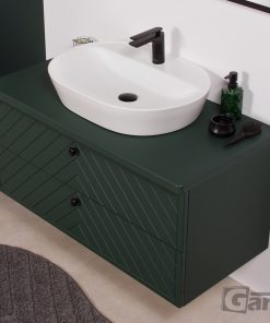 green herringbone pattern furniture