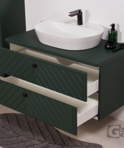 green herringbone pattern furniture