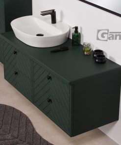 green herringbone pattern furniture