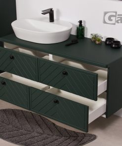 green herringbone pattern furniture