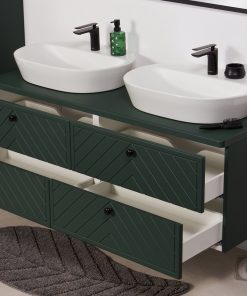 green herringbone pattern furniture