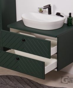 green herringbone pattern furniture