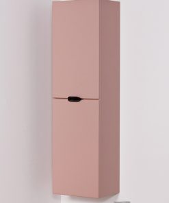 tall storage unit in powder pink