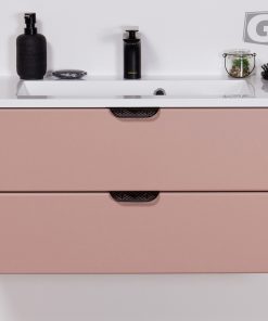80cm powder pink vanity unit