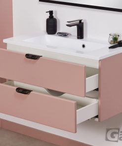 80cm powder pink vanity unit