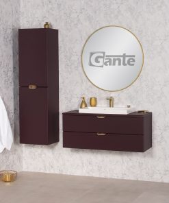 burgundy vanity unit