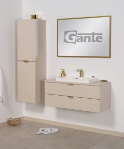sand colour vanity unit
