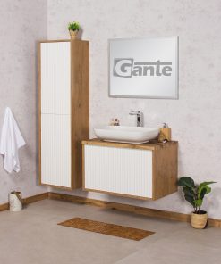 vanity unit with lamellas
