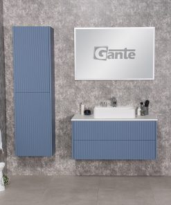 powder blue vanity unit