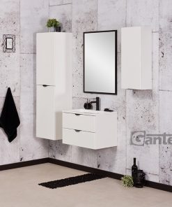white bathroom cabinet