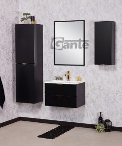 black bathroom cabinet