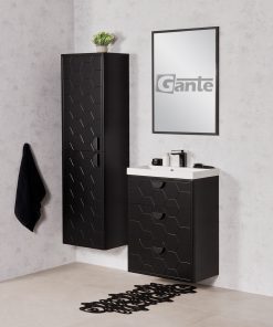 60cm black vanityunit