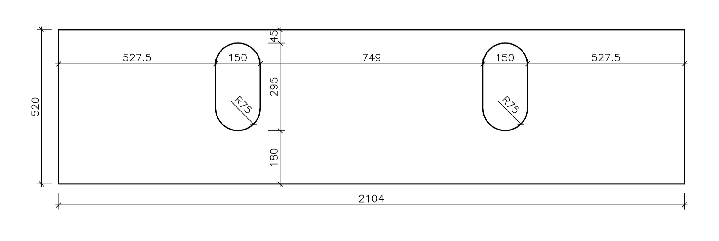 Instructions for sink cut-out