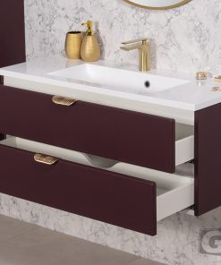 Vanity Unit Magnolia 100cm, Burgundy - Image 4