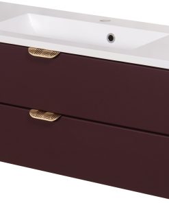 Vanity Unit Magnolia 100cm, Burgundy - Image 5
