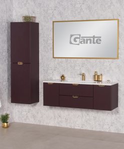 burgundy vanity unit