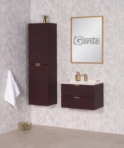 burgundy vanity unit
