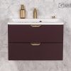 Vanity Unit Magnolia 60cm, Burgundy + storage unit + tap+plug