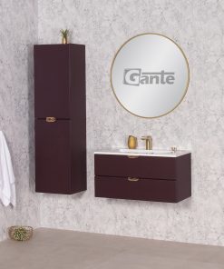 burgundy vanity unit
