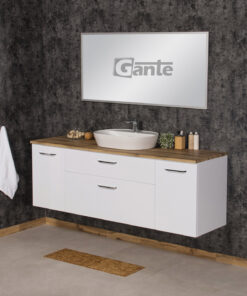 modular white vanity unit