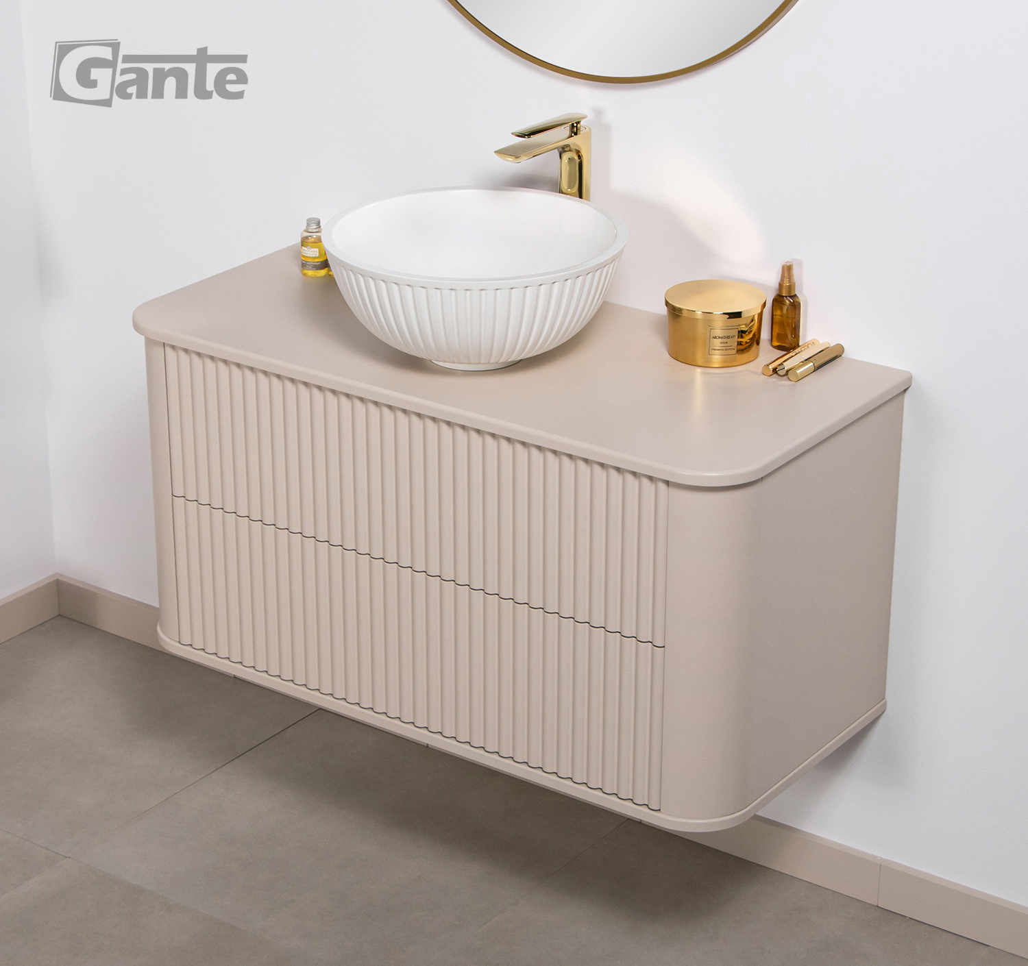 Vanity Unit Lila 100 cm, Sand - Image 3