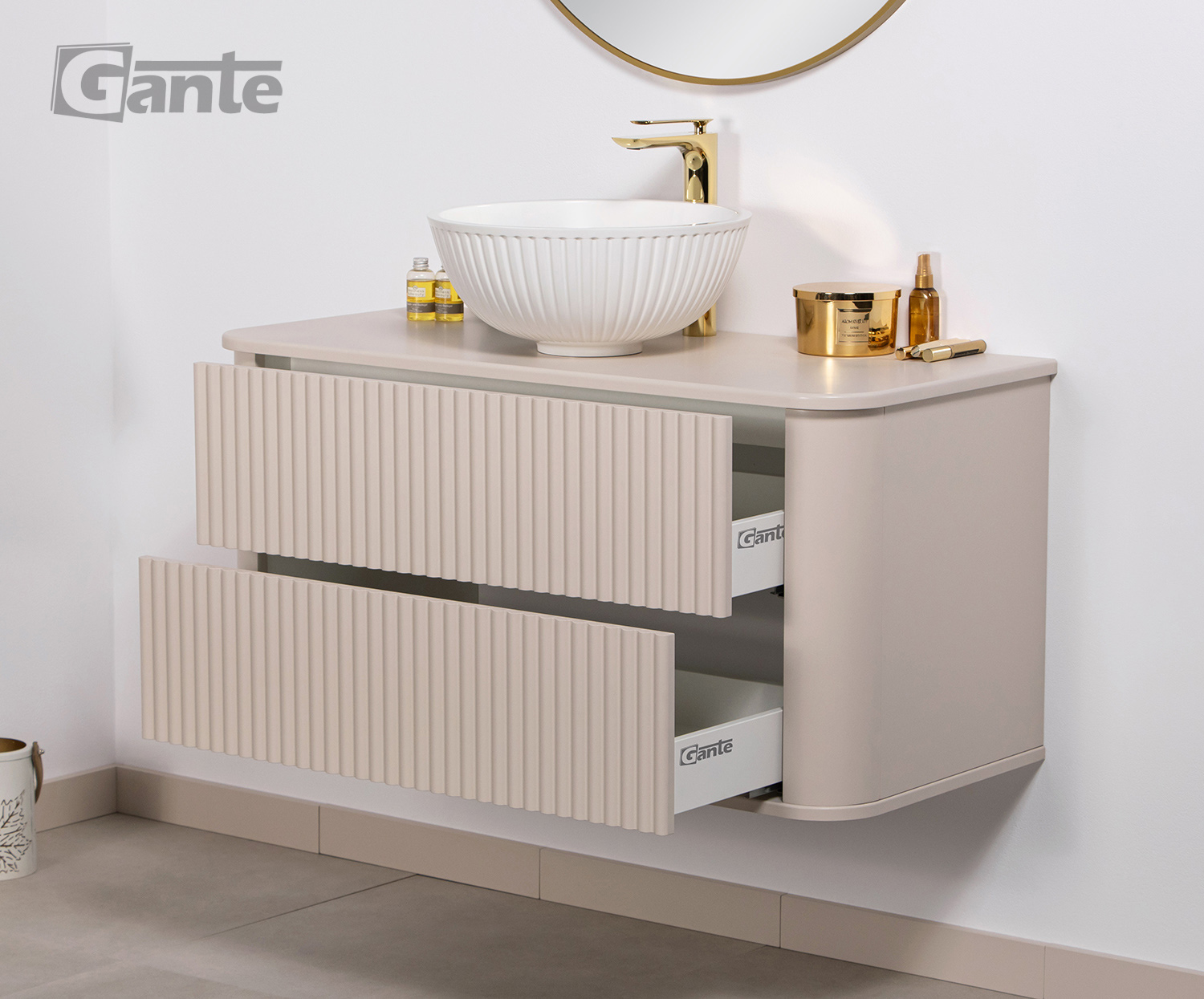 Vanity Unit Lila 100 cm, Sand - Image 4