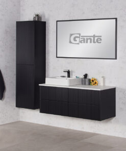 120cm black vanity unit Waterford