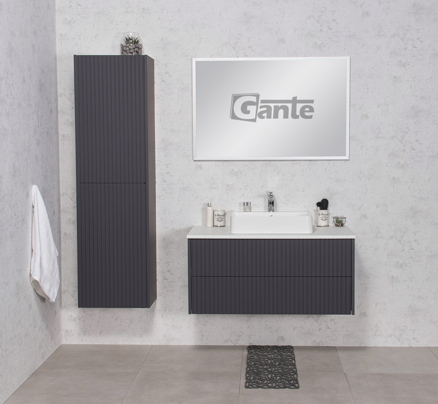 Graphite vanity unit Carlow