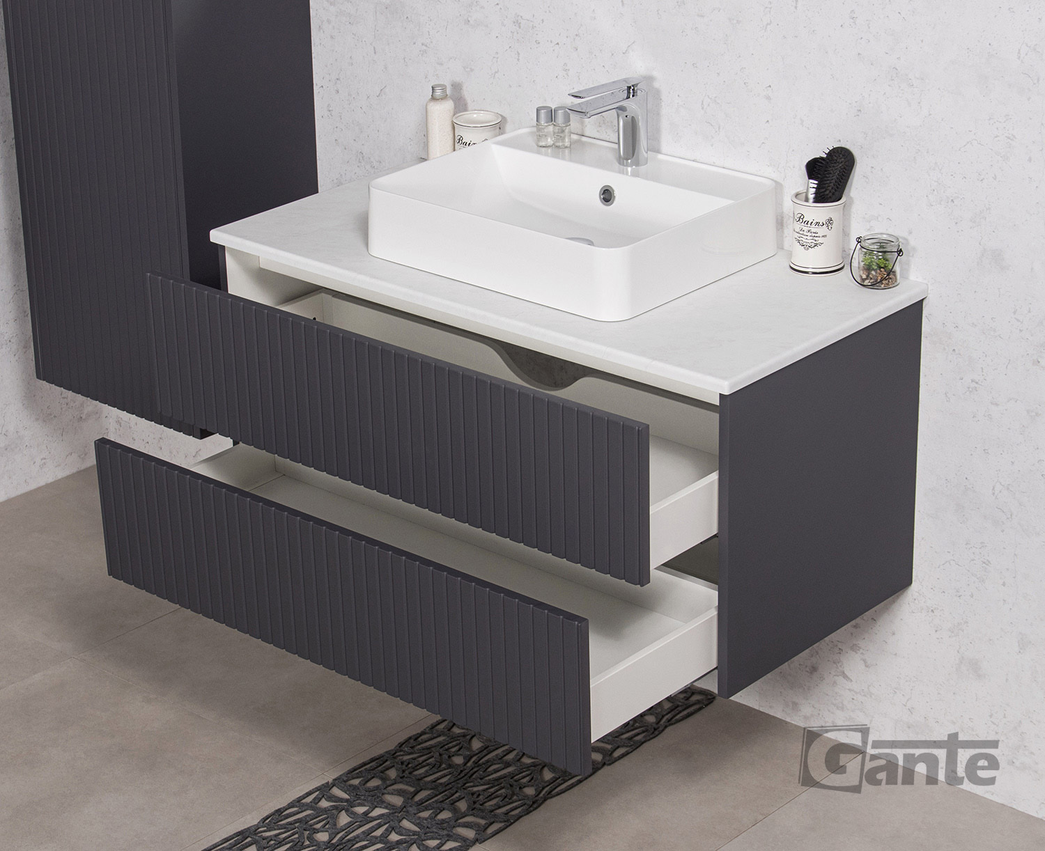 Graphite vanity unit Carlow