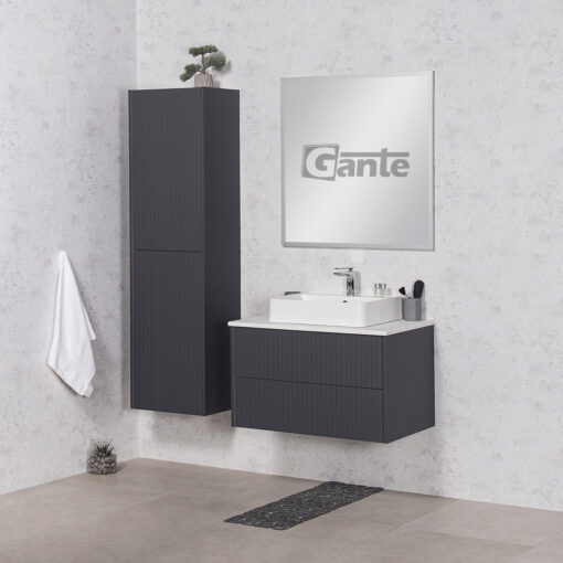graphite vanity unit