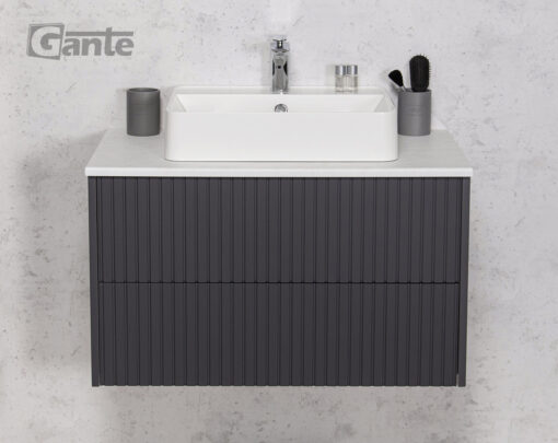 graphite vanity unit