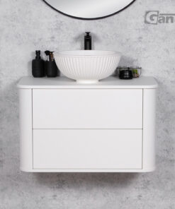 White vanity unit Drogheda, double sink