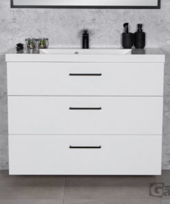 100cm white vanity unit Waterford