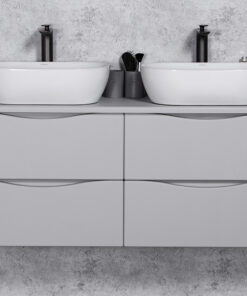 120cm light grey vanity unit Cork