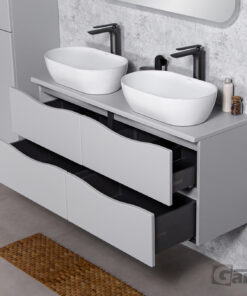 120cm light grey vanity unit Cork