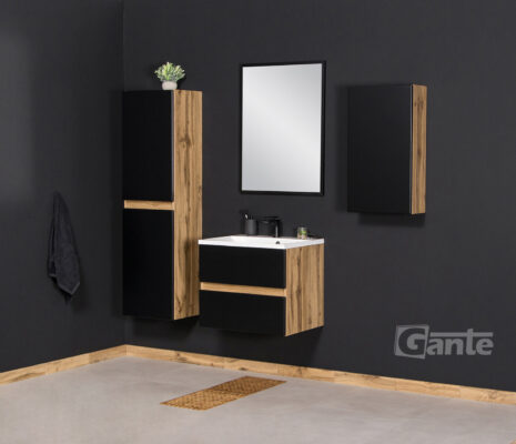 black oak vanity unit Cork