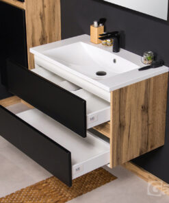 Vanity Unit Esto 80 cm, Black