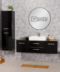 Vanity Unit Focus 140cm, L, Black