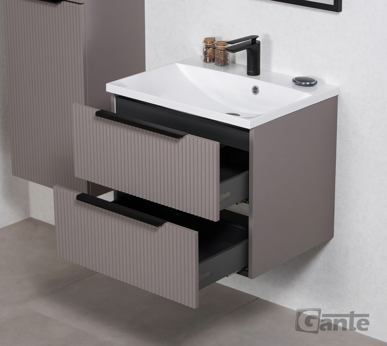 Vanity Unit Sydney 60cm, Taupe - Image 4