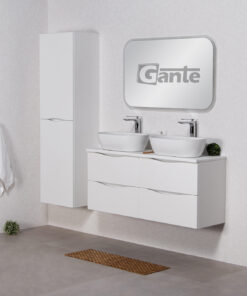 4 drawers white vanity unit