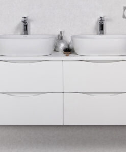 4 drawers white vanity unit