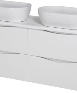 4 drawers white vanity unit