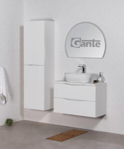 80cm white vanity unit