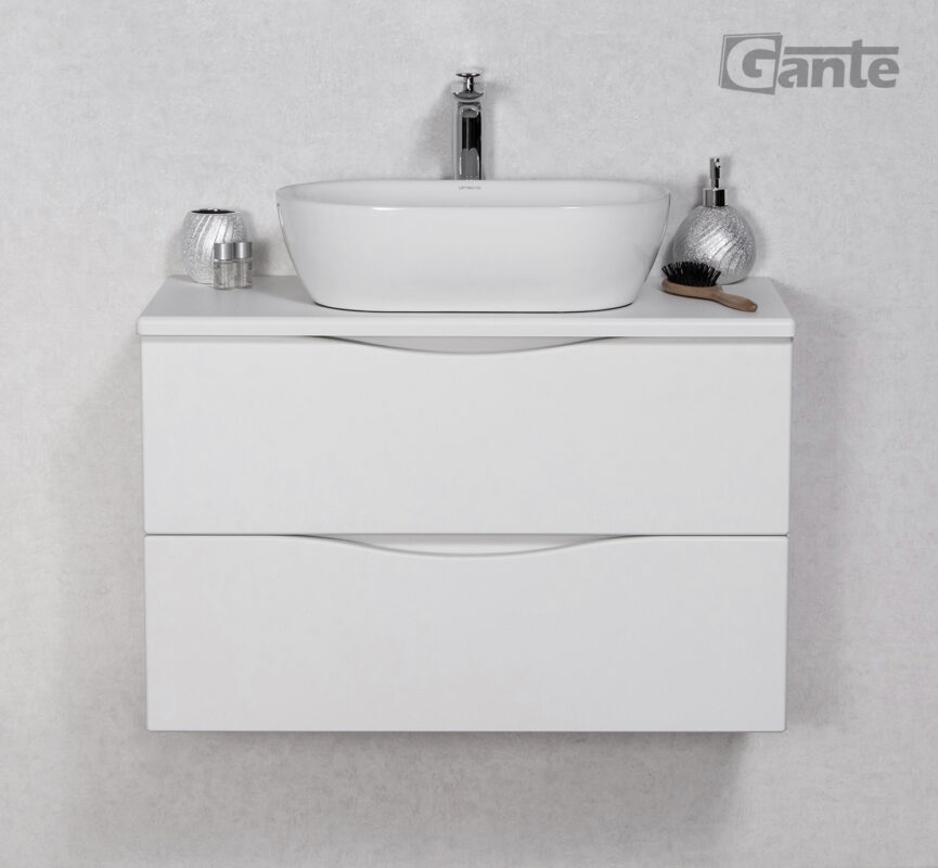 80cm white vanity unit